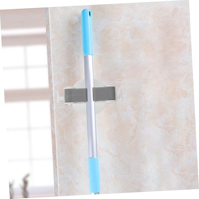 SAFIGLE Abs Mop Holder Wall Mount Drilling Broom Rack Mop Clip for Home Office Restaurant Hotel Random Color