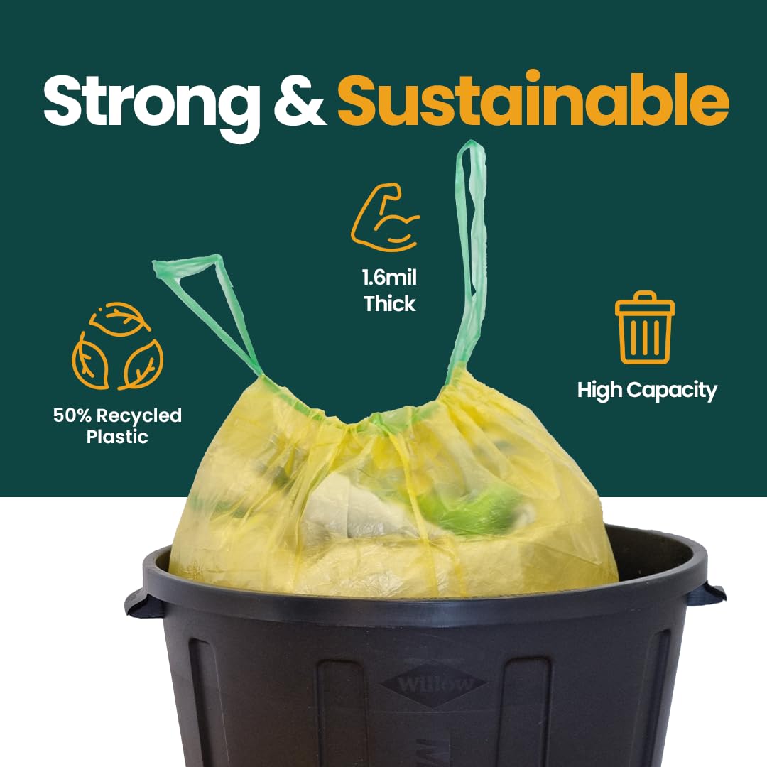 13 Gallon Trash Bags with Drawstrings (40 Count)