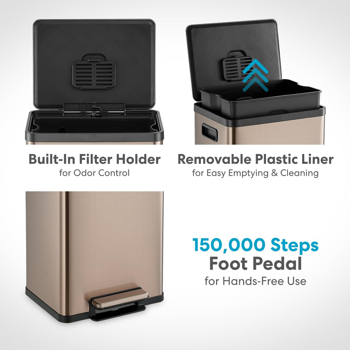 13 Gallon 50 Liter Kitchen Trash Can