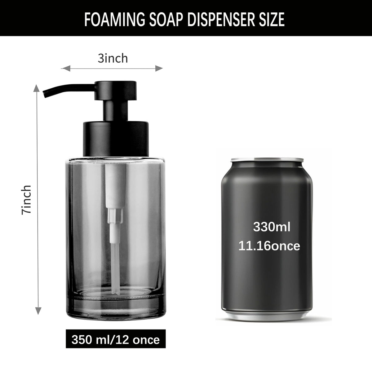 Black Foaming Soap Dispenser