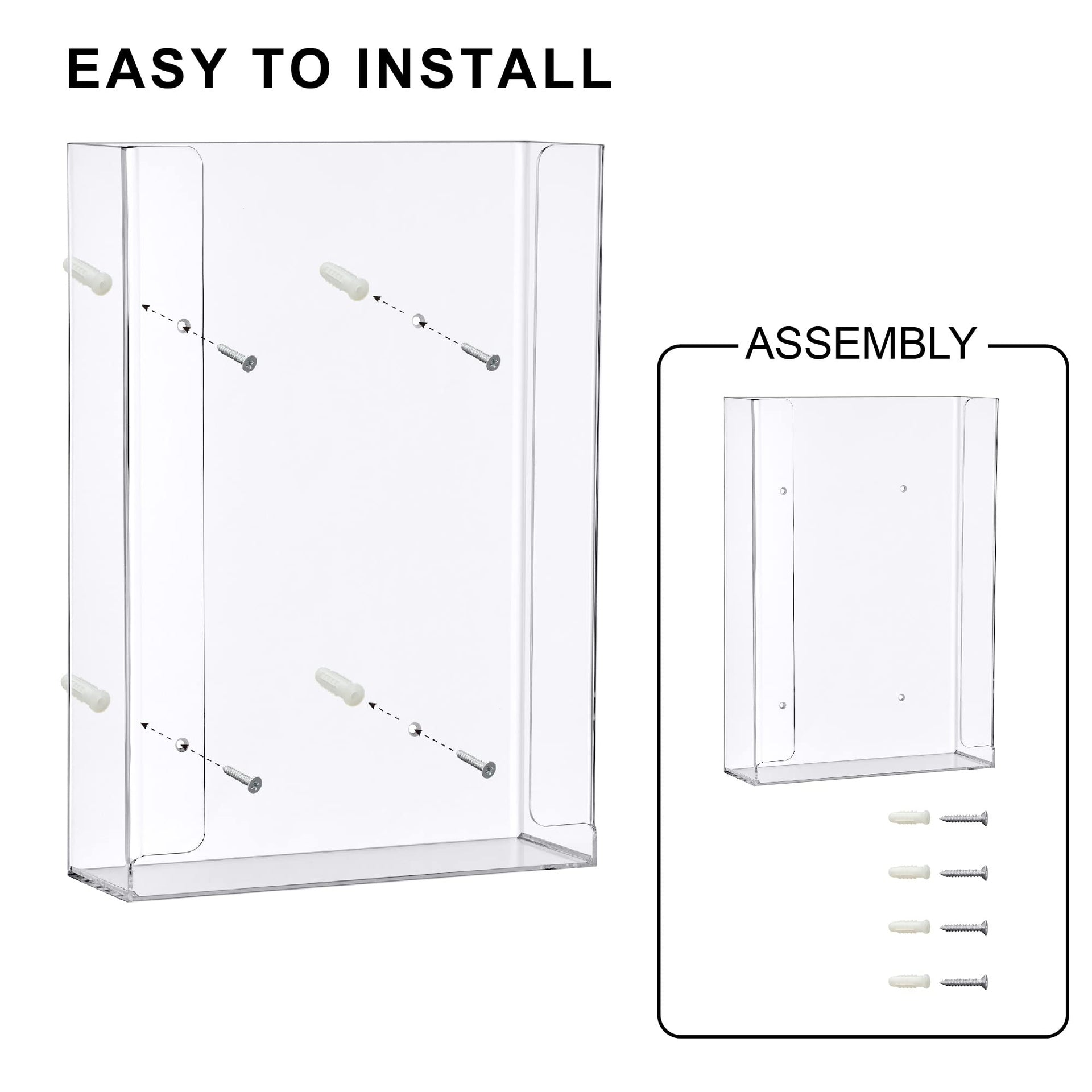 Acrylic Glove Box Holder (3 Count)