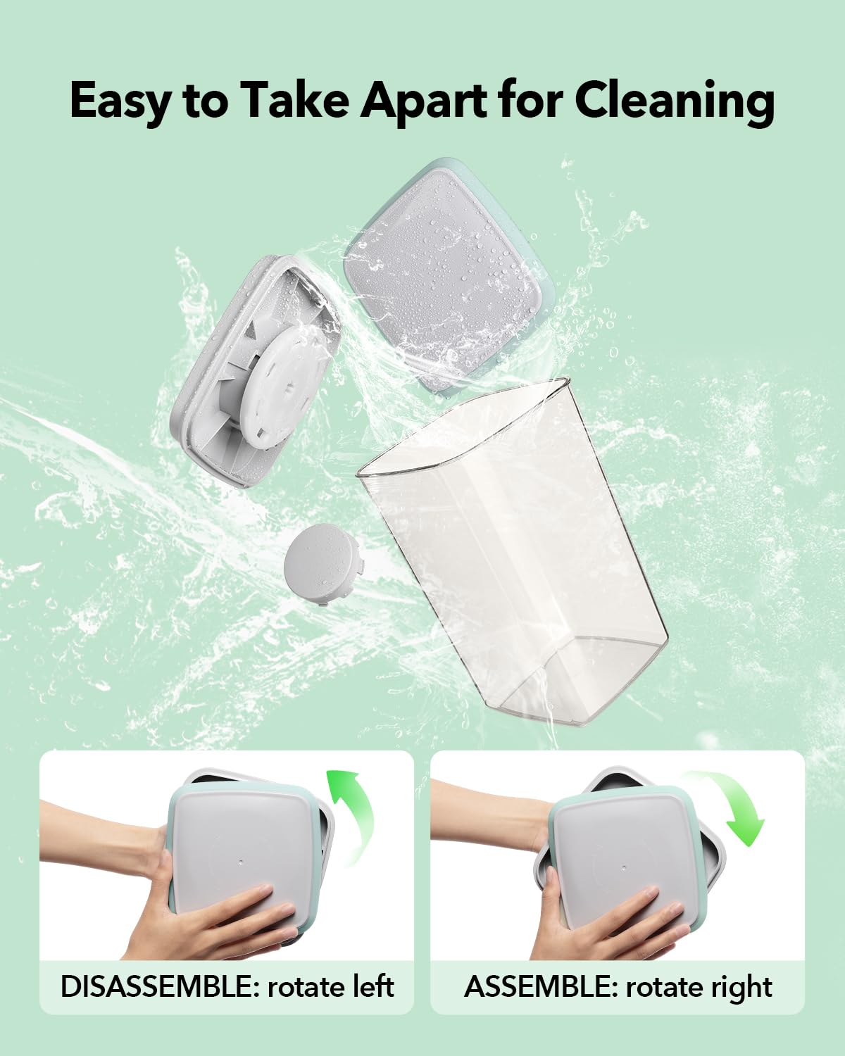 Airtight Pop Food Storage Container with Lid & 130ml Scoop