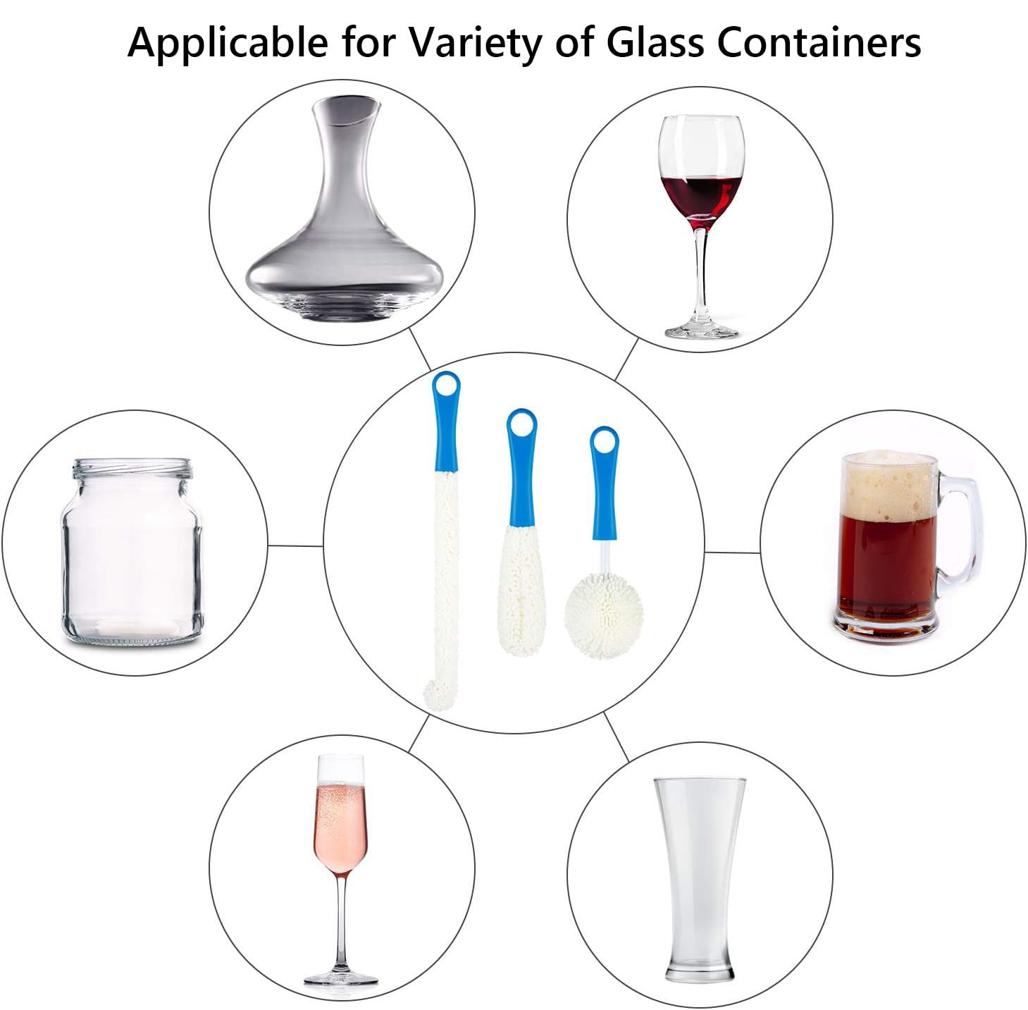 Wine Decanter Drying Stand with Cleaning Brush
