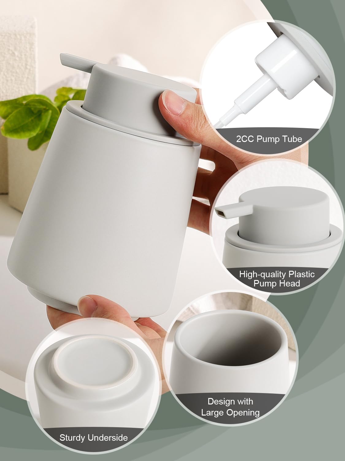 Ceramic Foaming Soap Dispenser