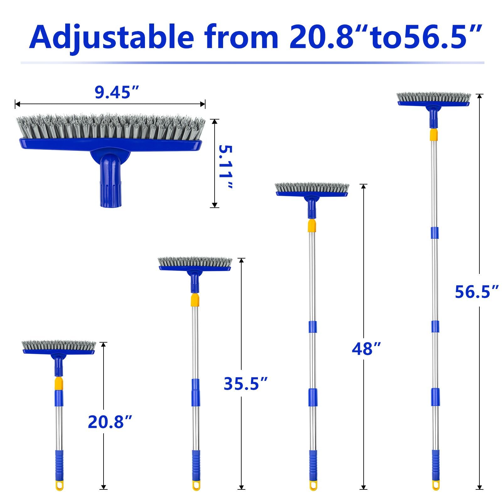 2 Pack Grout Brush with Long Handle