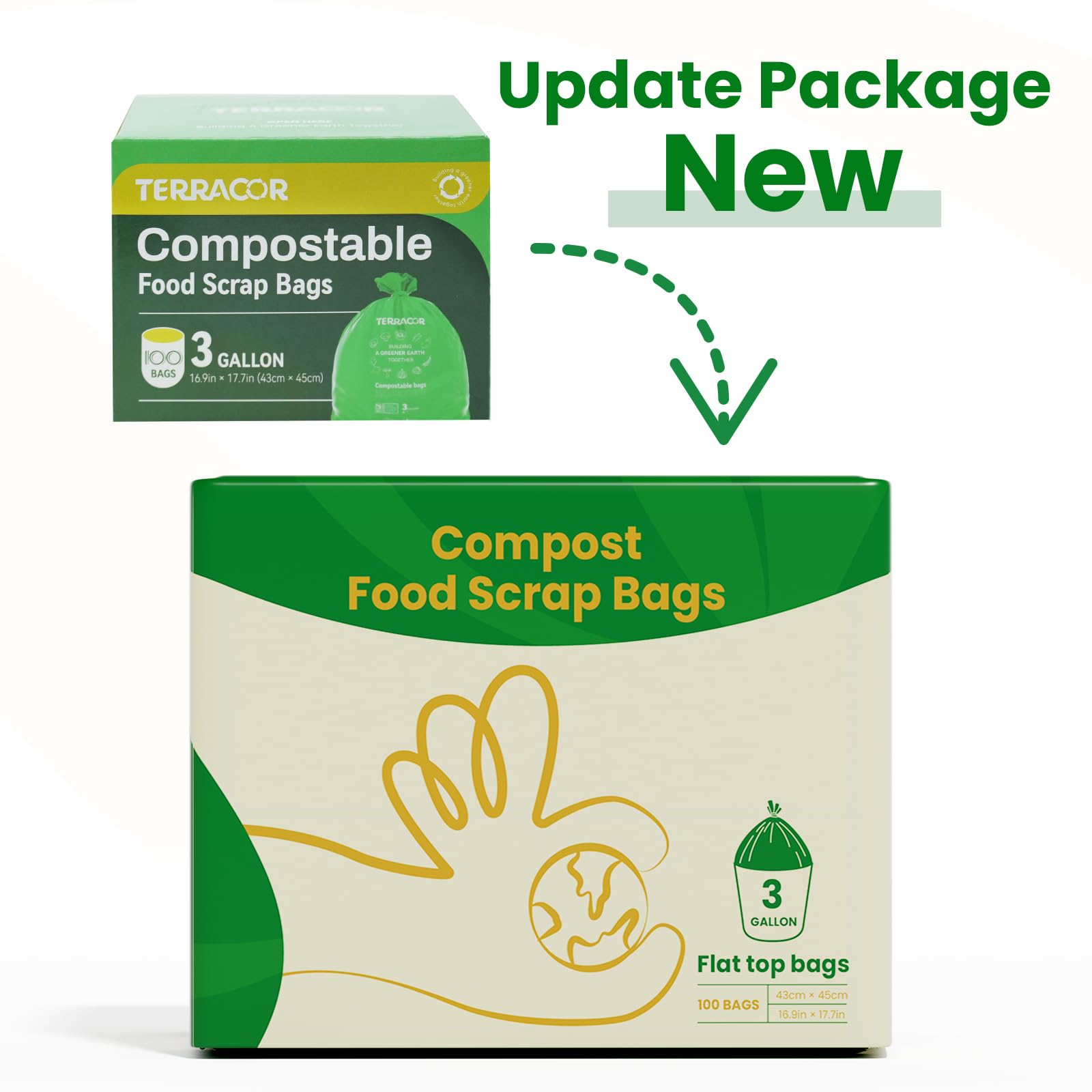 3 Gallon Compostable Food Scrap Bags (100 Count)