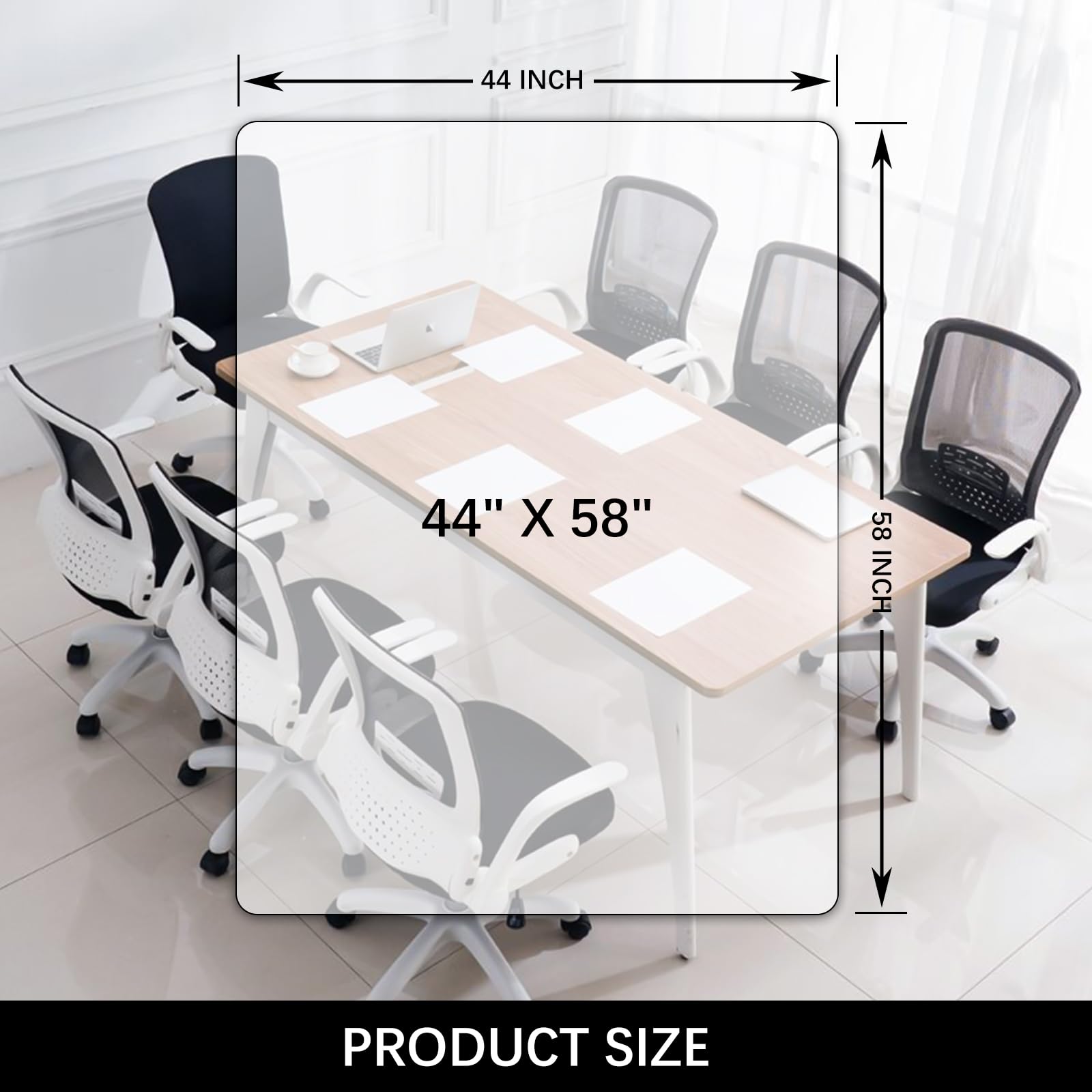 Clear Chair mat for Hardwood Floor 44 x 58 inches Floor Mats
