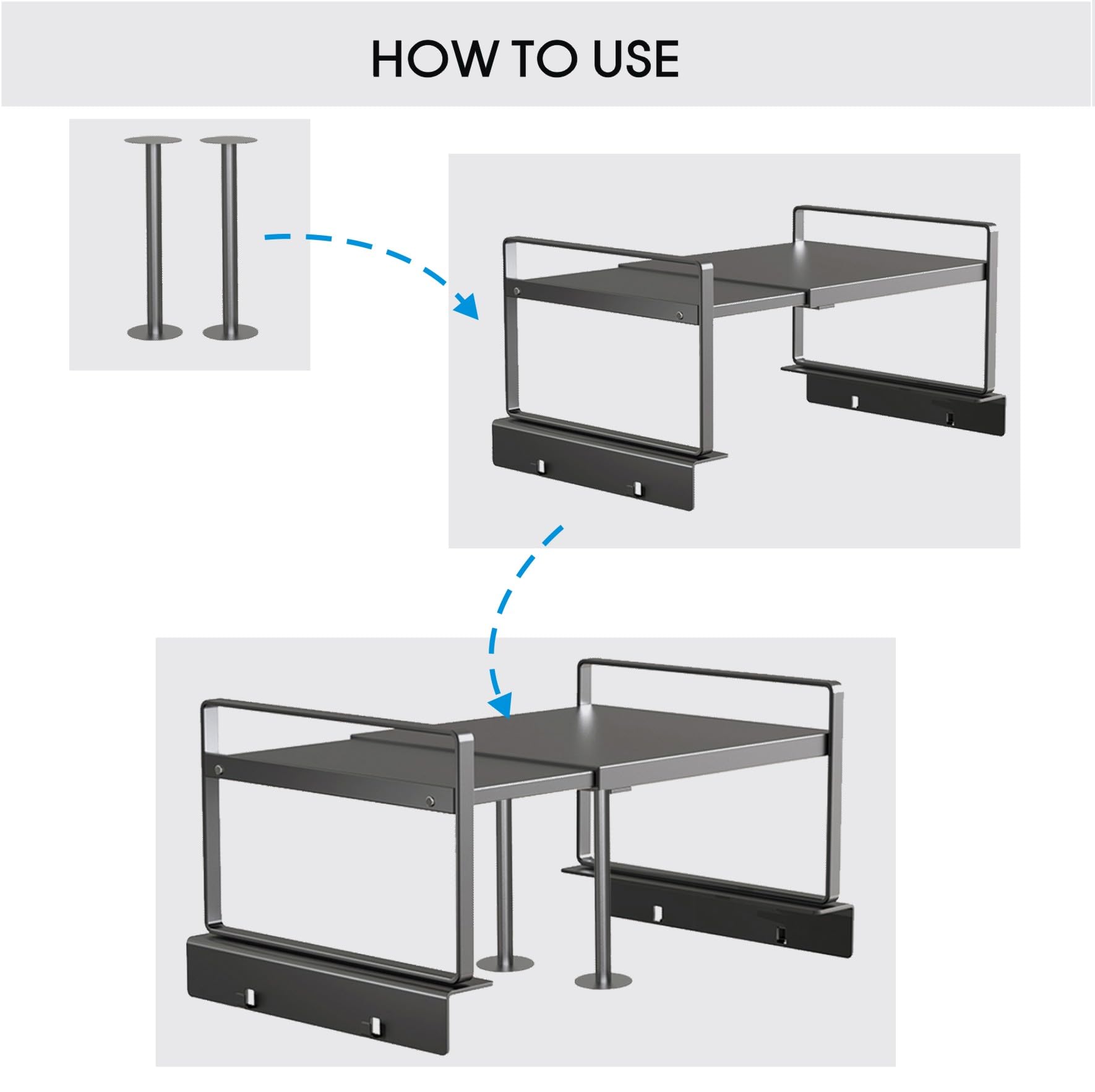 Adjustable Fridge Top Storage Rack