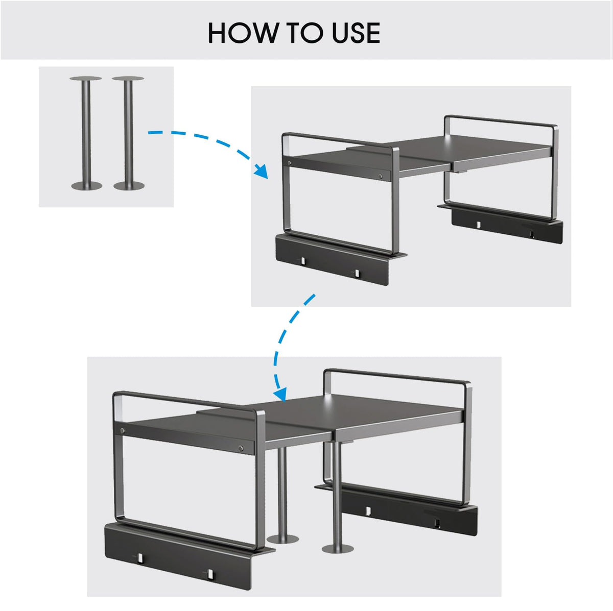 Adjustable Fridge Top Storage Rack