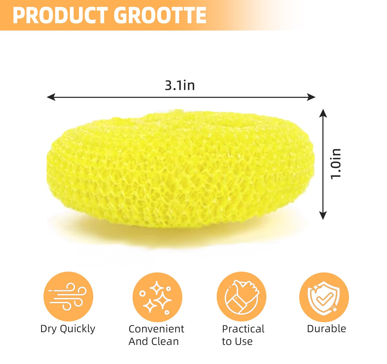 25 Pcs Plastic Dish Scrubbers (100 Count)