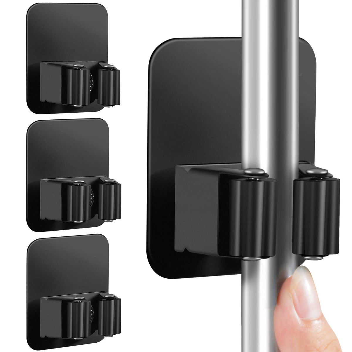 4 Pack Broom Holder Wall Mount (4 Count)