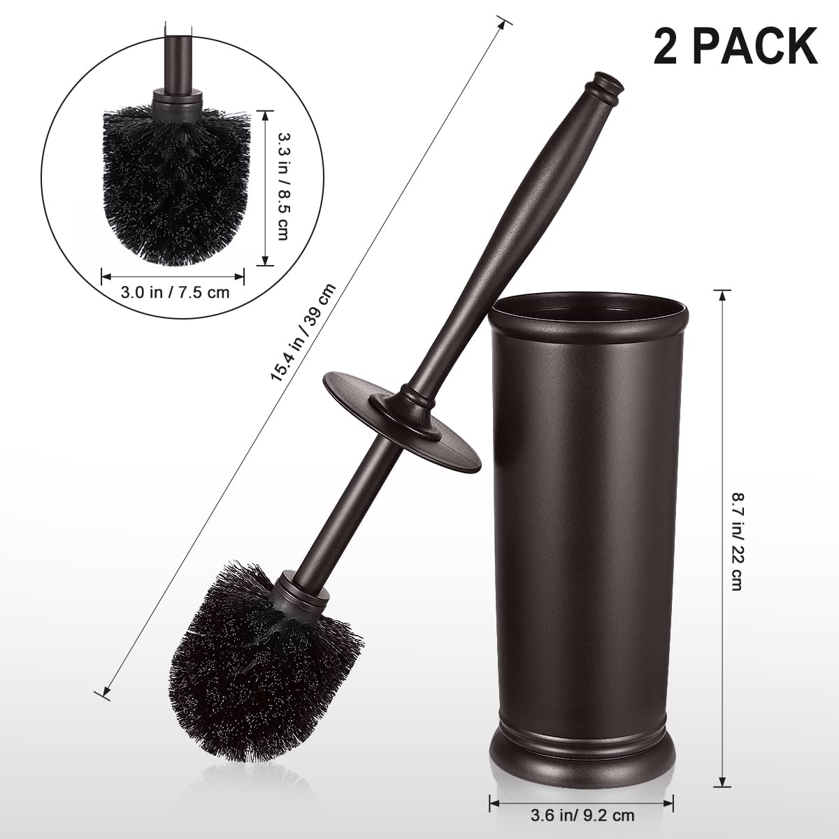 Toilet Bowl Brush Holder Set (2 Count)