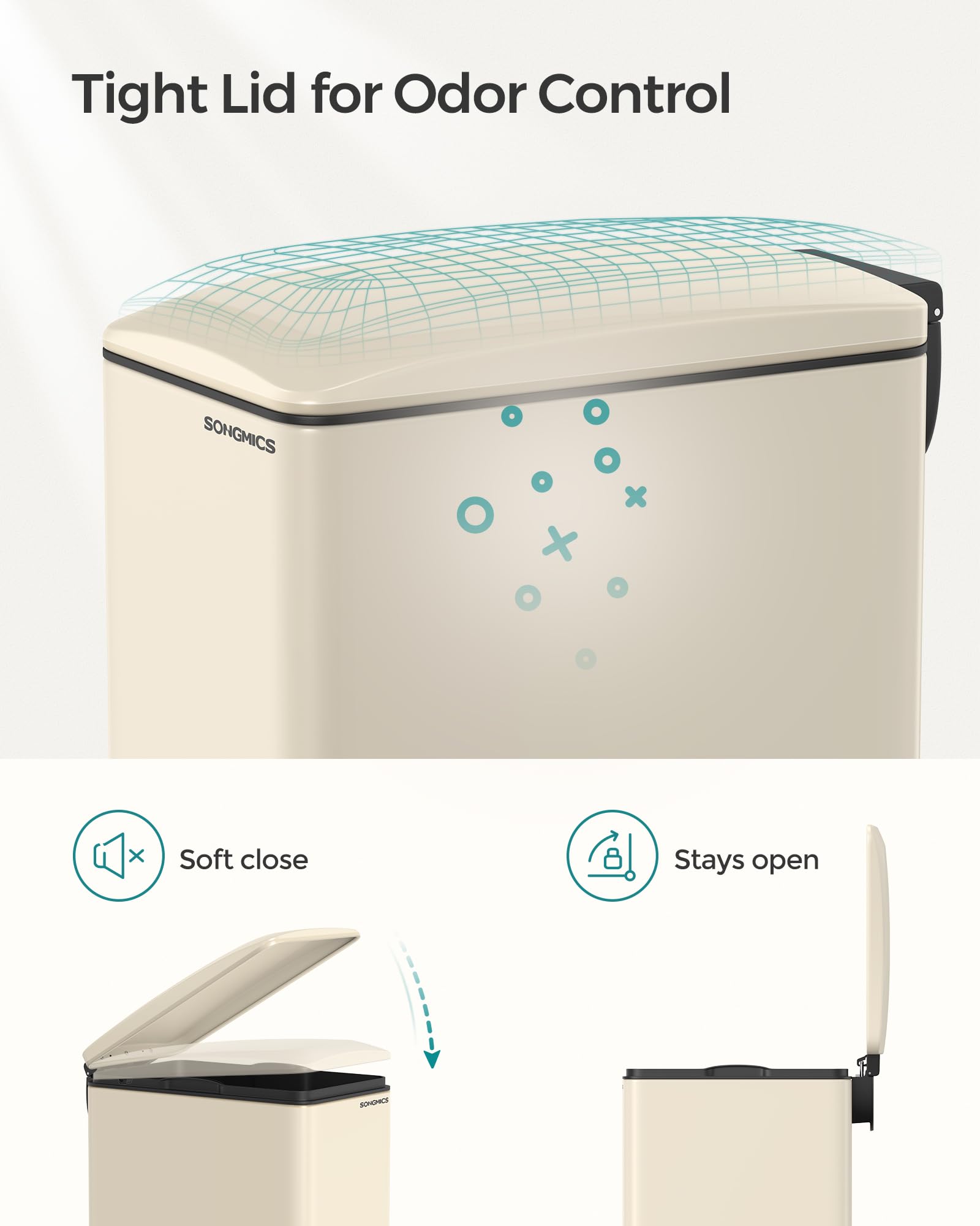 Kitchen Trash Can with Lid