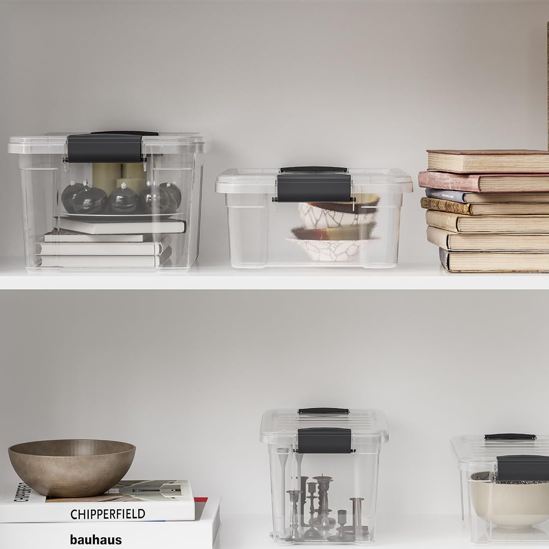 Clear Storage Boxes with Lids (2 Count)