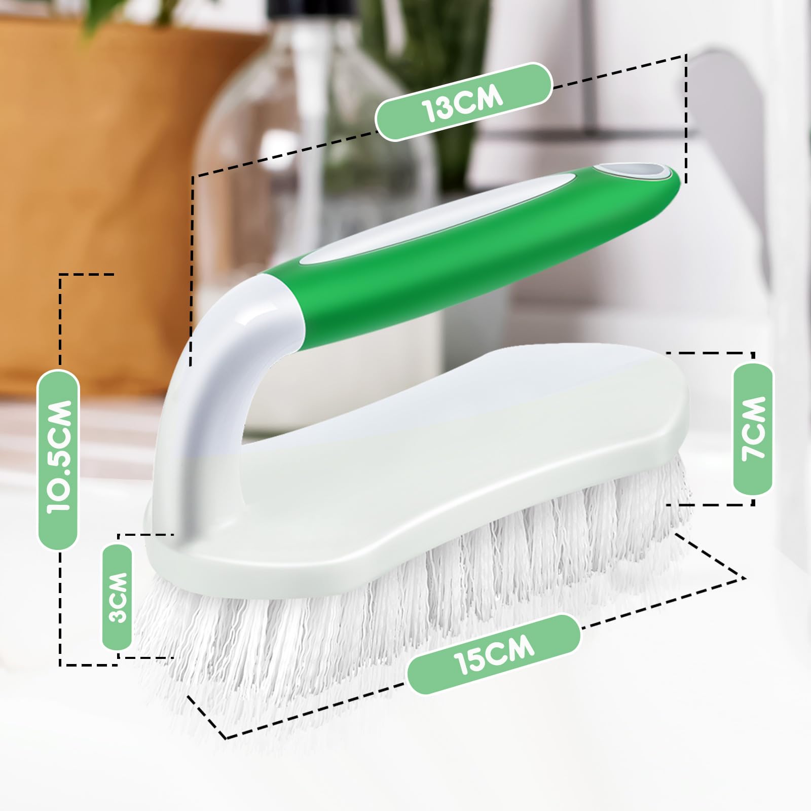 12 Pcs Scrub Brush for Cleaning with Handle Comfortable to Grip Heavy (12 Count)