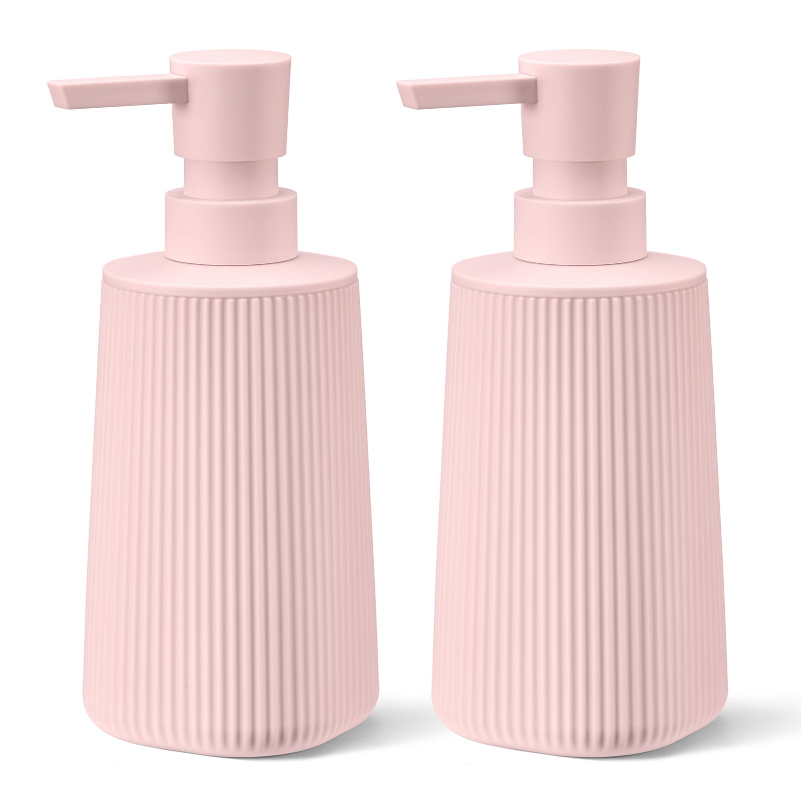 Pink 2 Pack Hand Soap Dispensers Set for Bathroom (2 Count)