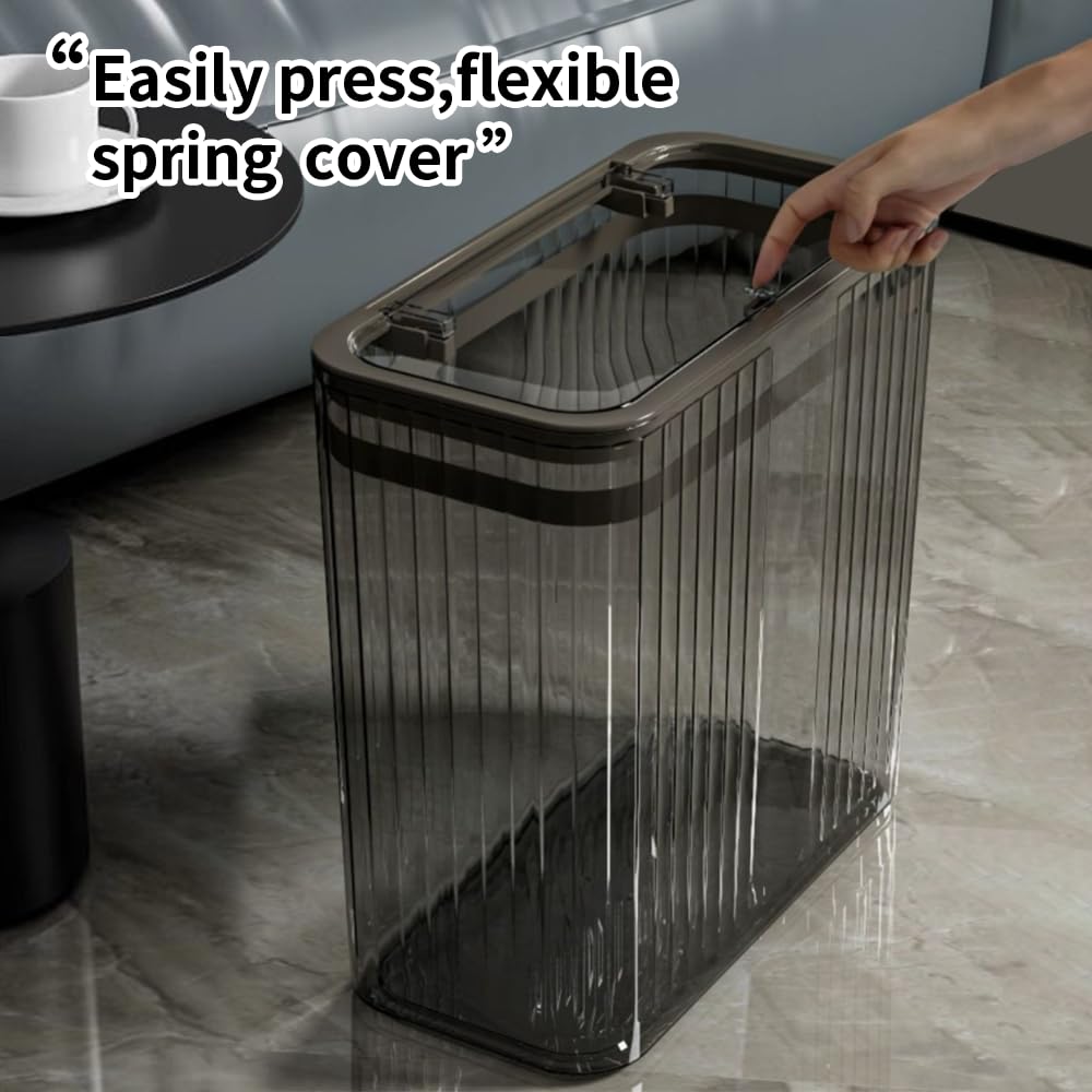 Transparent Trash Can