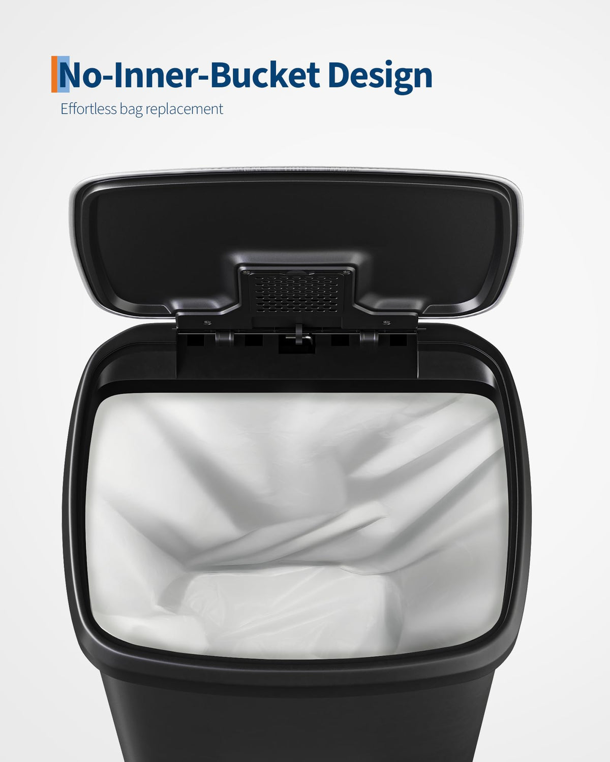 13 gal 50 L Plastic Trash Can with Lid