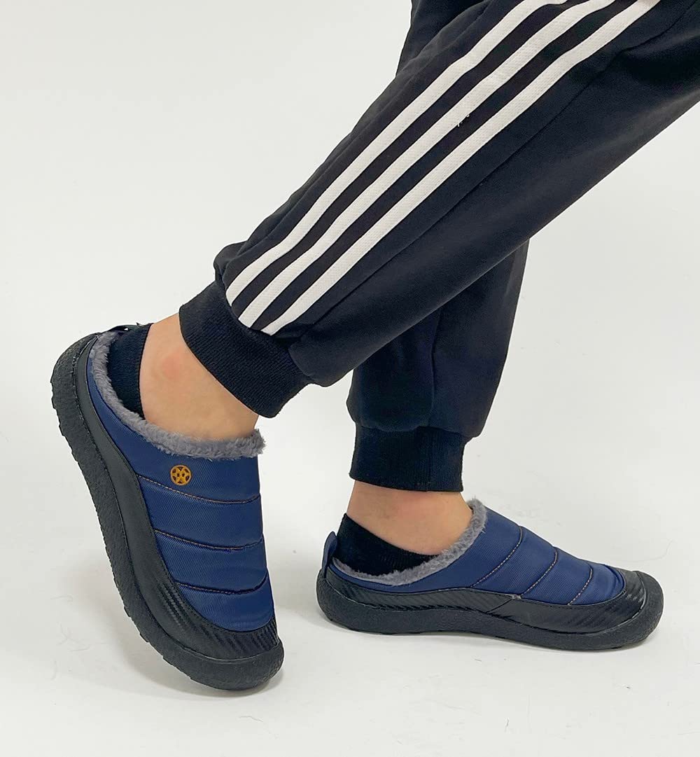 Womens Mens House Slippers Outdoor Winter Shoes Blue