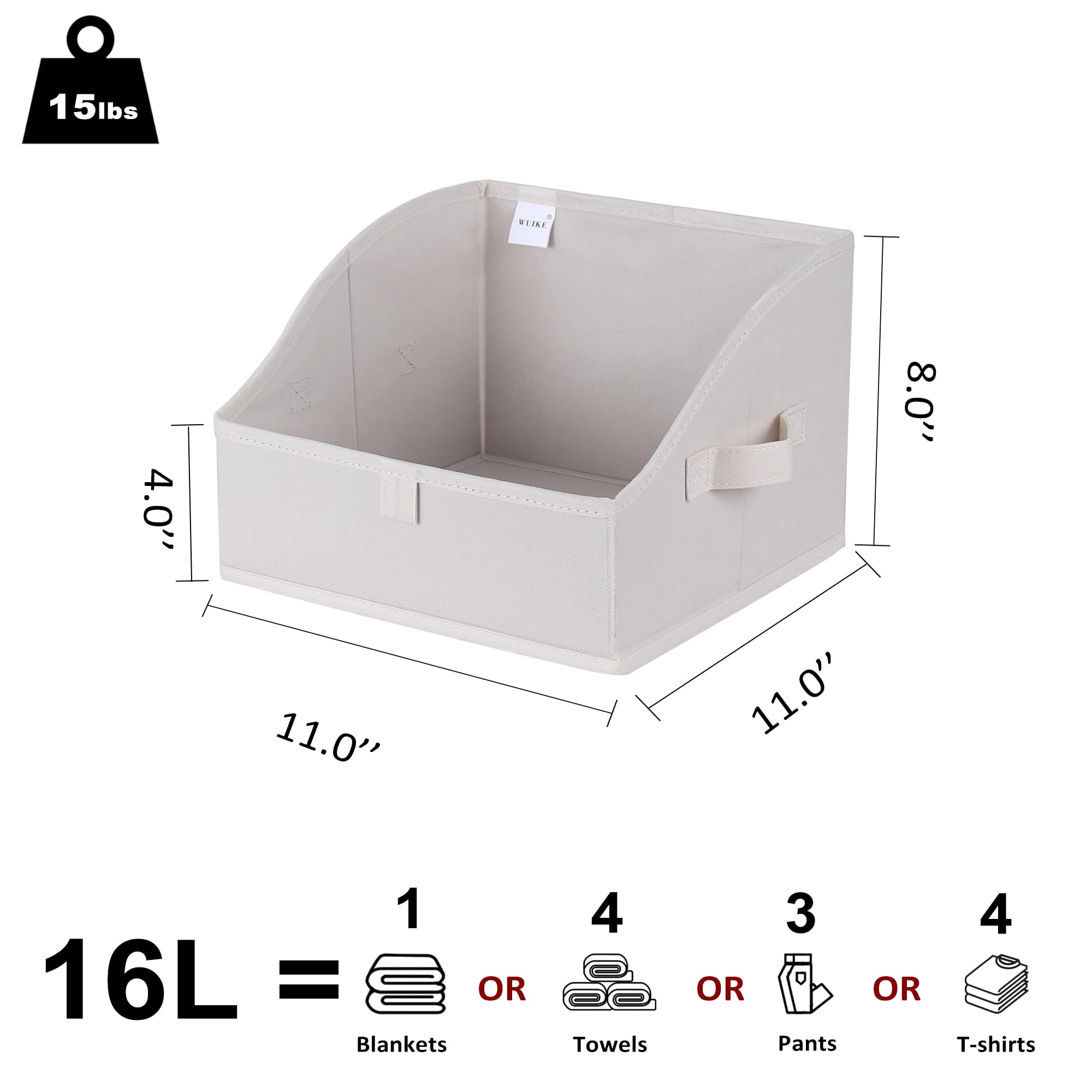 3 Pack Large Closet Storage Bins (3 Count)