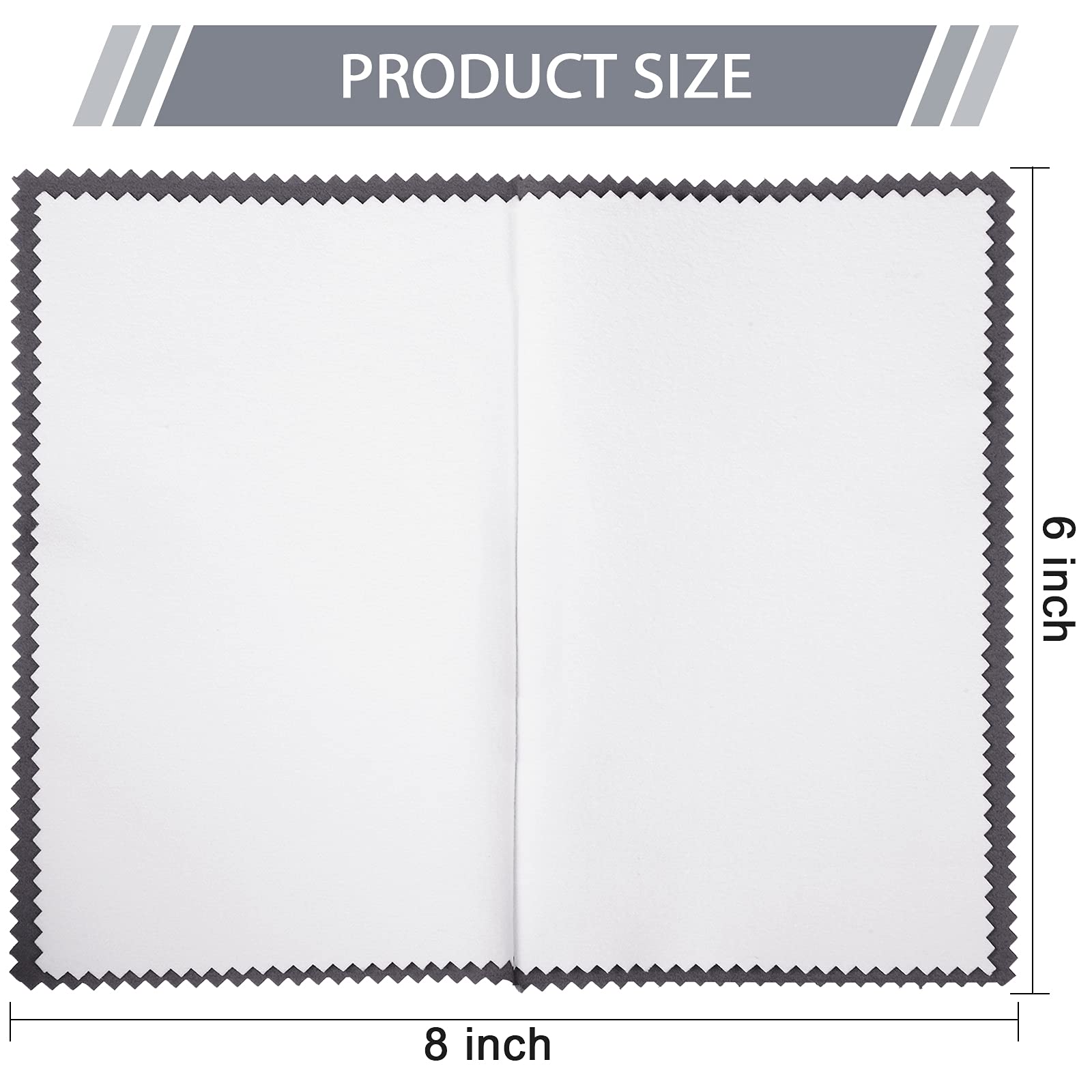 10 Pcs Silver Jewelry Polishing Cloths 6 x 8 inches Jewelry Cleaning Cloth Sterling Polish Cloths for Jewelry (10 Count)