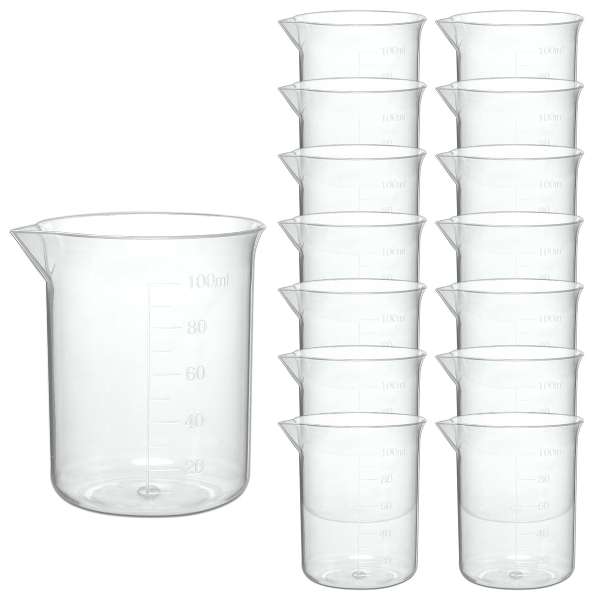 Plastic Measuring Cups (15 Count)