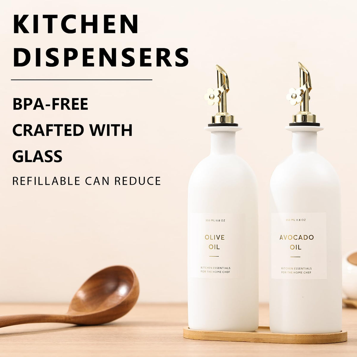 Olive Oil Dispenser for Kitchen (2 Count)