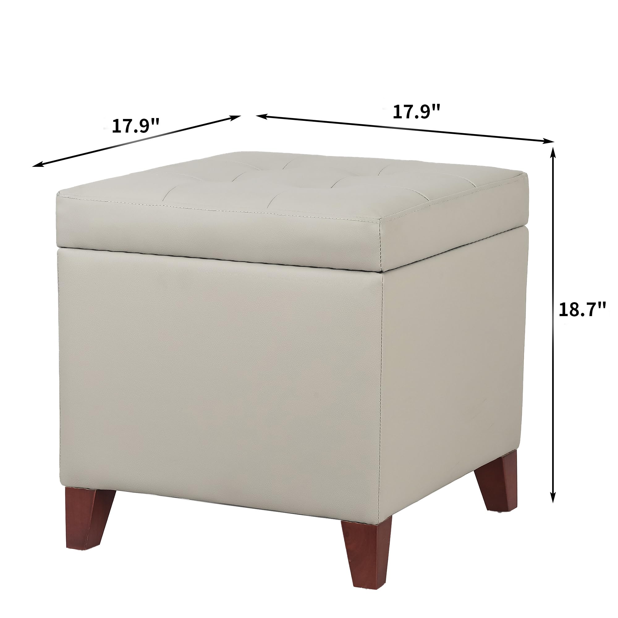 18" Square Storage Ottoman