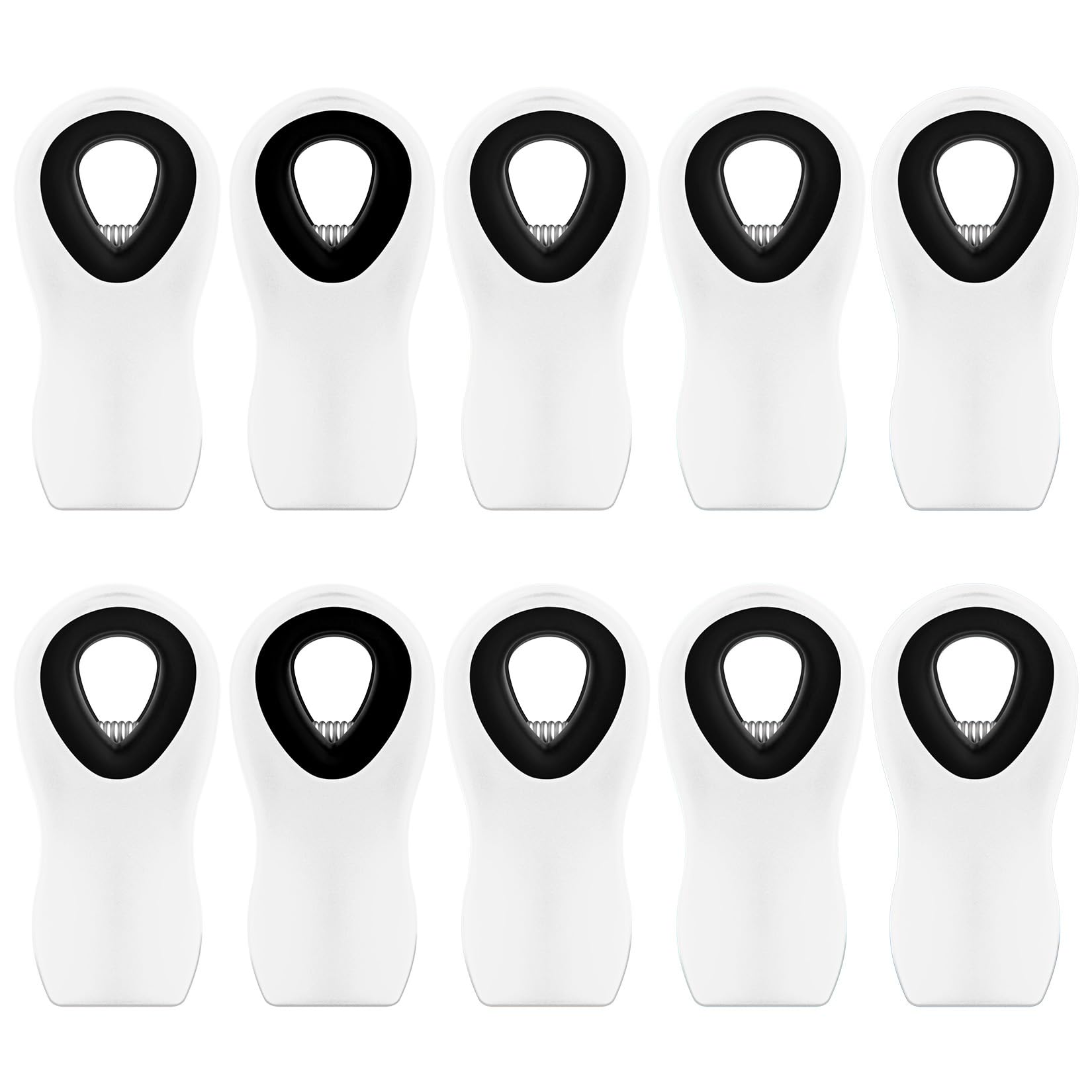10PCS Magnetic Chip Clips Airtight Seal Reusable White Bag Clips for Food Storage Heavy Duty Plastic Food Clip for Refrigerator (10 Count)