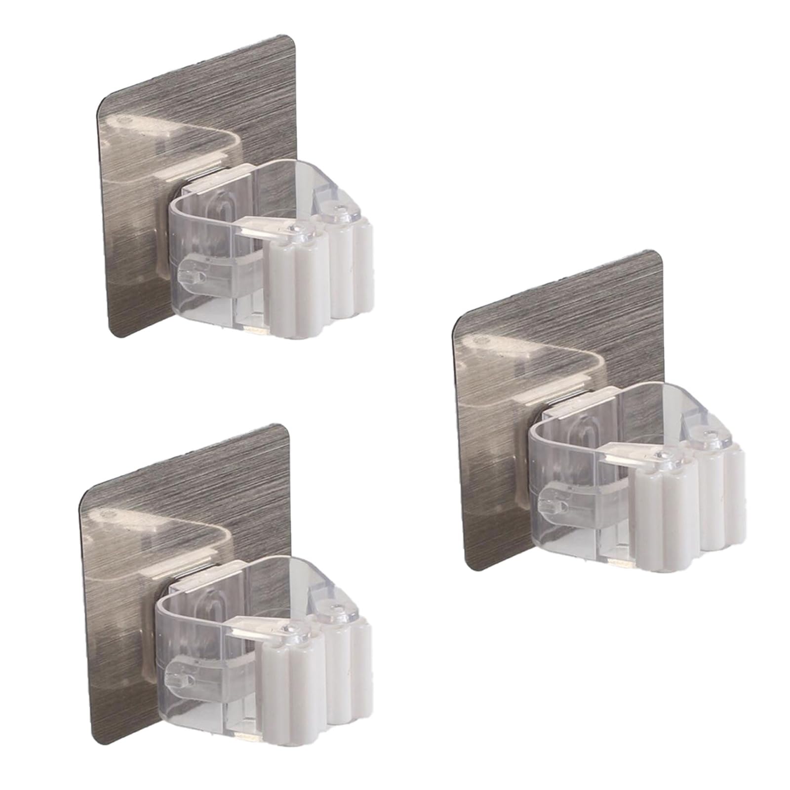 3 Pcs Wall Mounted Mop Holder Self (3 Count)