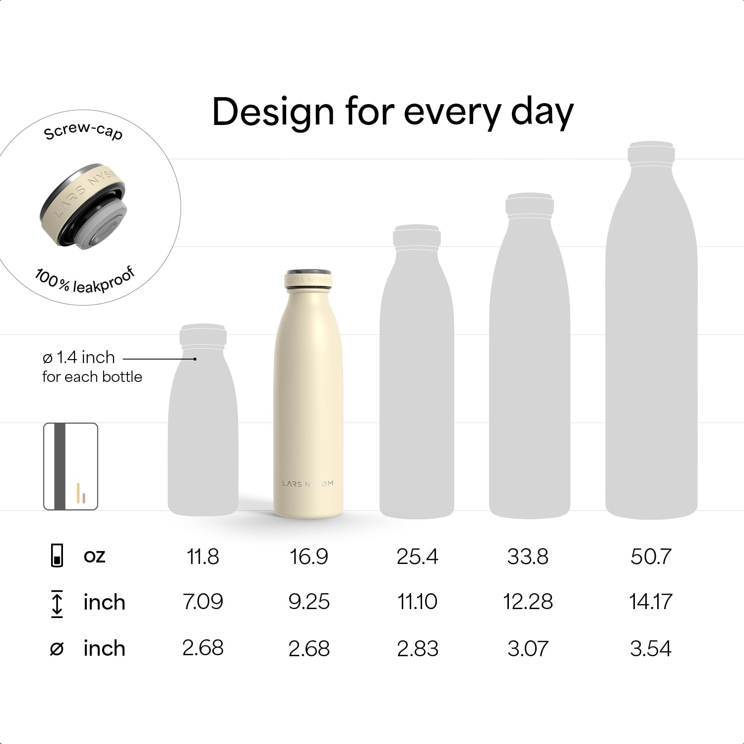 Stainless Steel Insulated Water Bottle 12oz 17oz 25oz 34oz 51oz