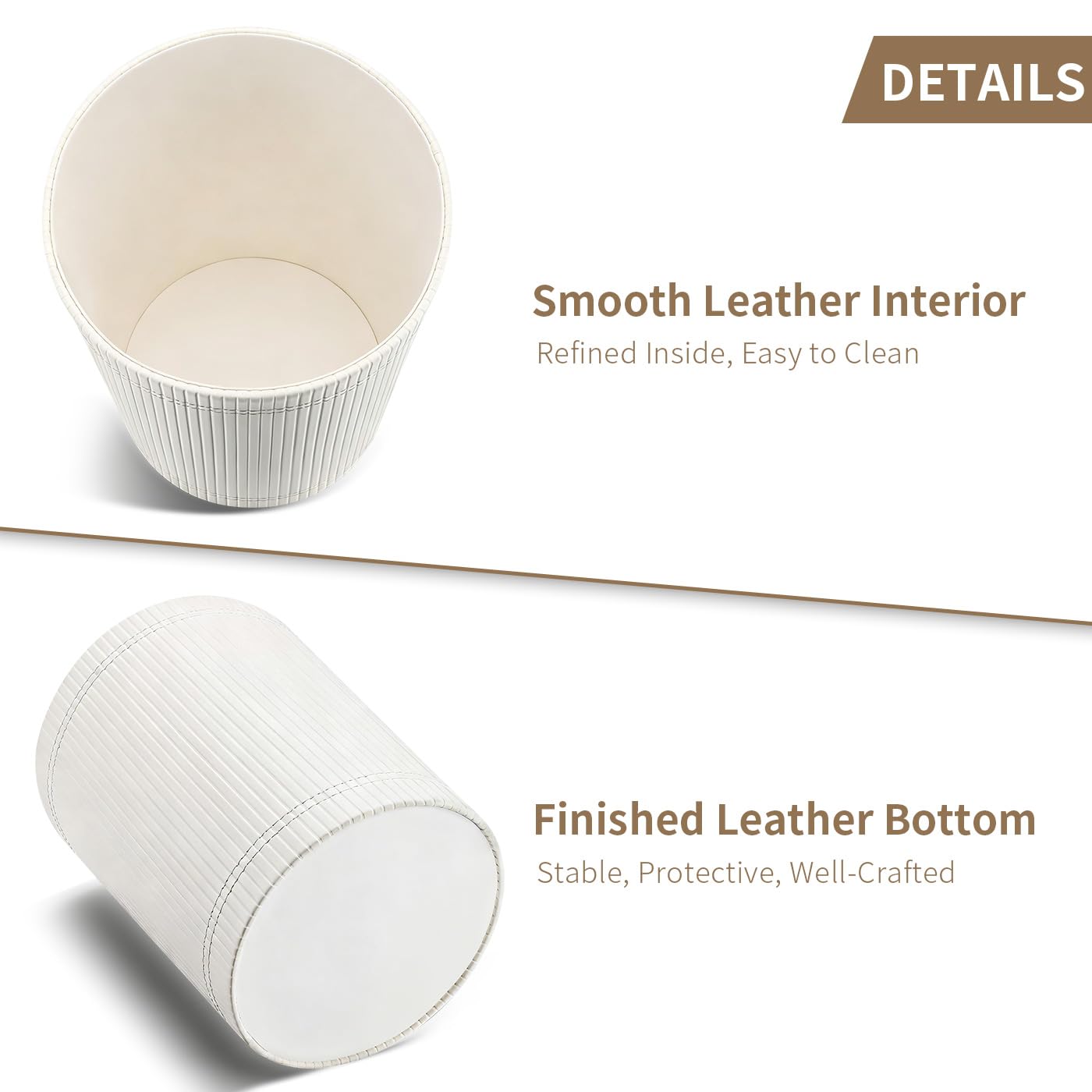 Pu Leather Trash Can