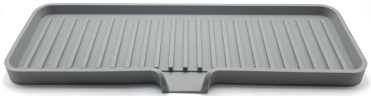 Silicone Soap Dish Tray and Sponge Holder with Drain Chute