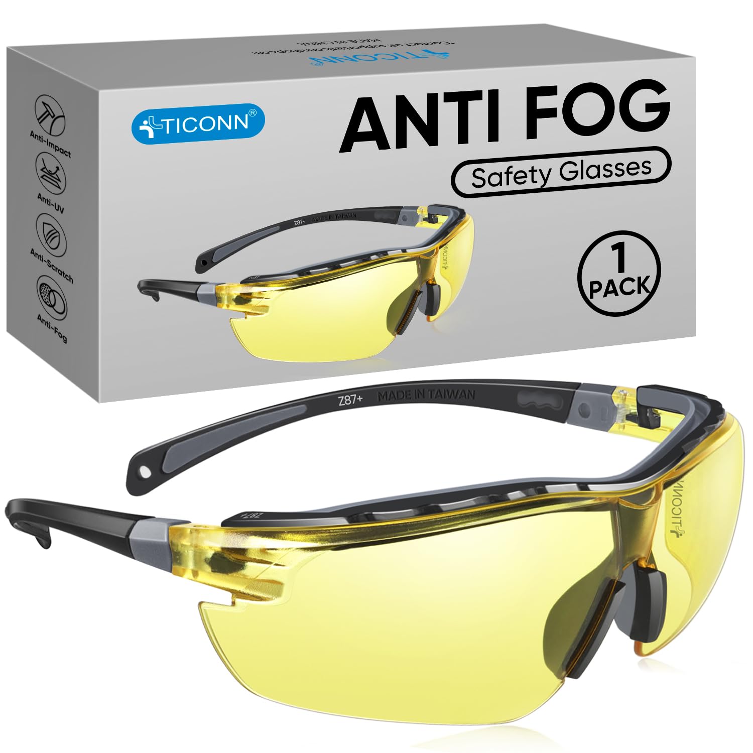 1PK Anti Fog Safety Glasses for Men & Women