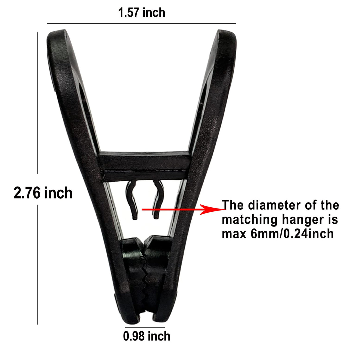 Black Hanger Clips 60 PCS