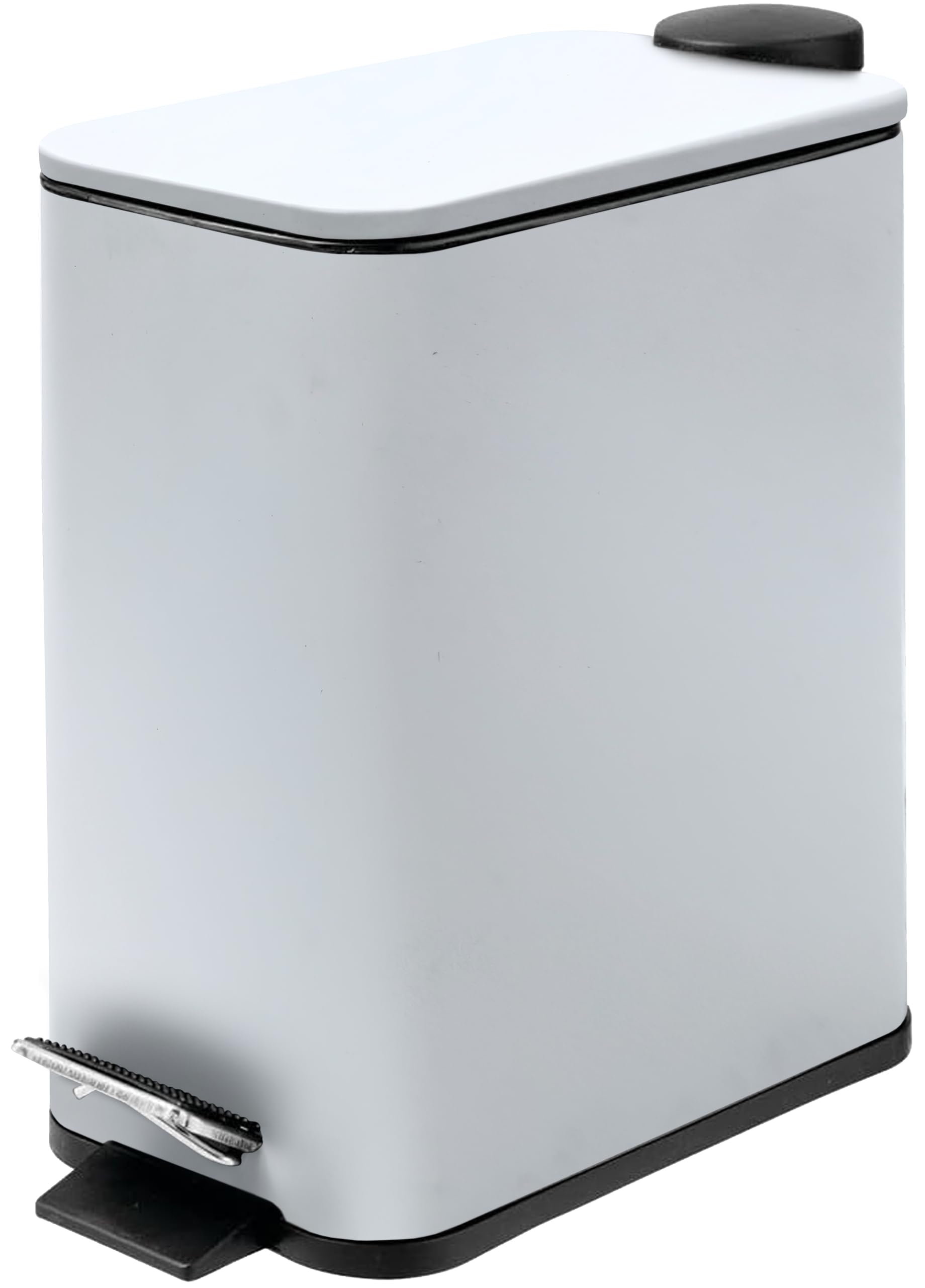 Stainless Steel Small Trash Can with Lid & Step Pedal