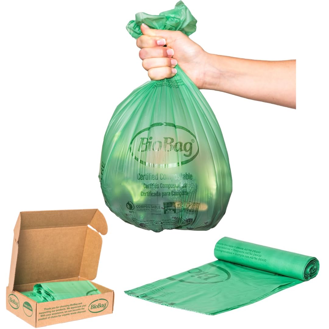 3 Gallon Compostable Food Scrap Bags by BioBag (100 Count)