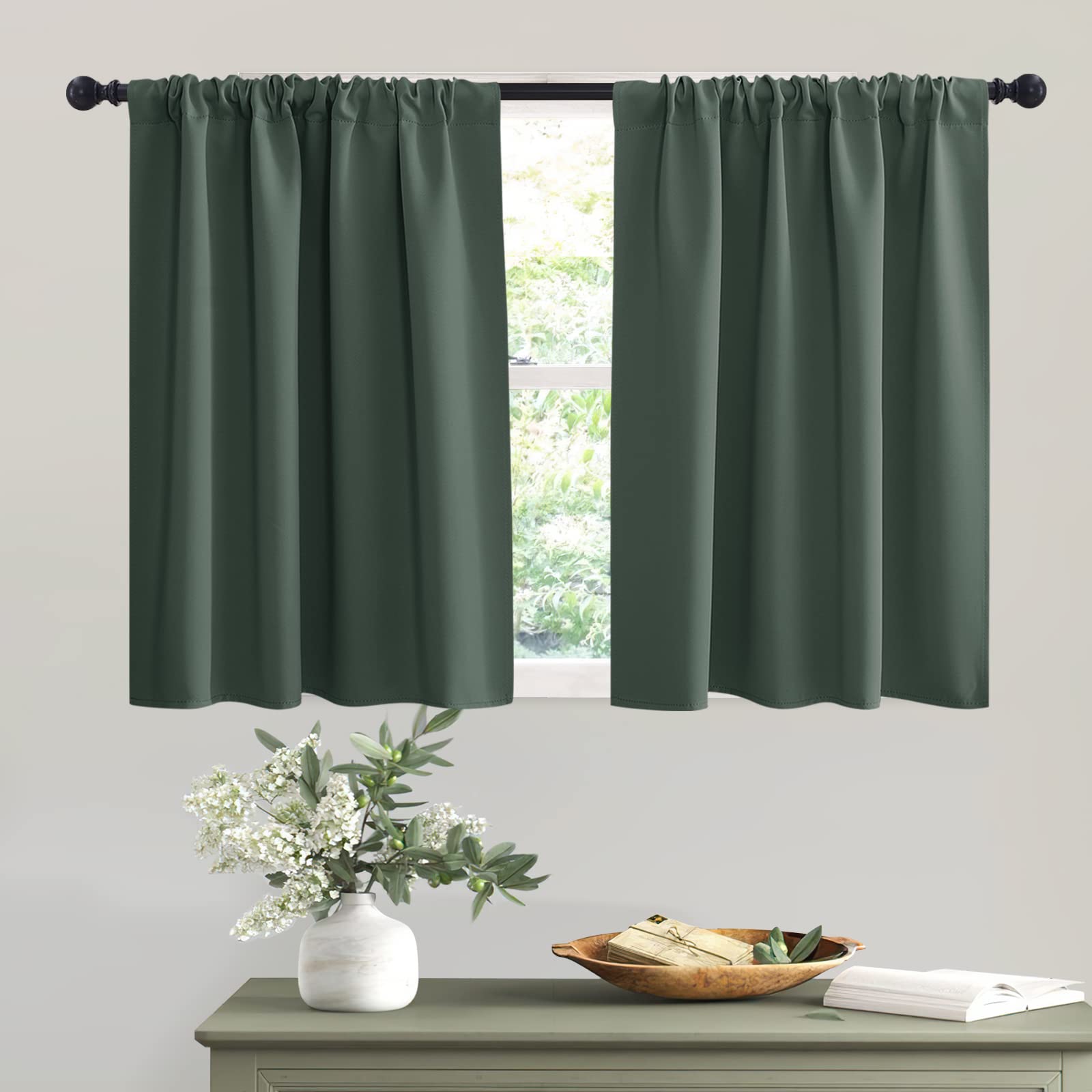 Short Blackout Curtains for Bedroom (2 Count)