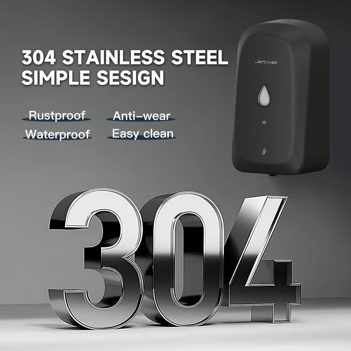 Touchless Wall Mount Stainless Steel Soap Dispenser 34OZ