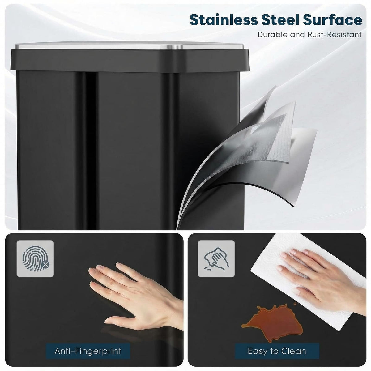 16 Gallon Dual Compartment Trash Can