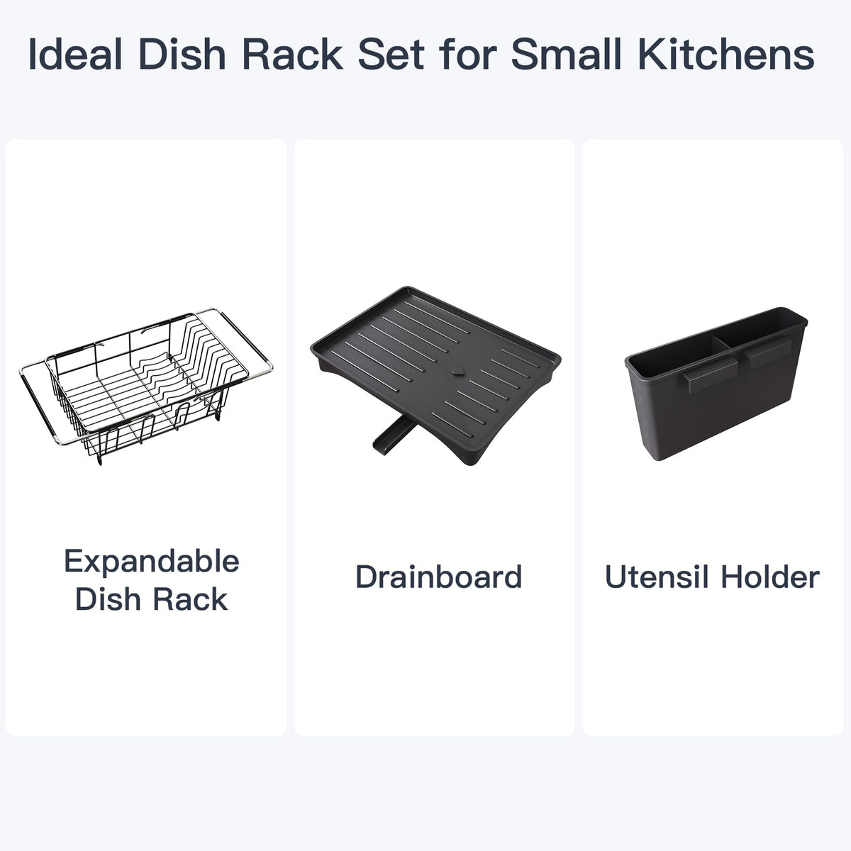 Dish Drying Rack Over The Sink with Utensil Holder