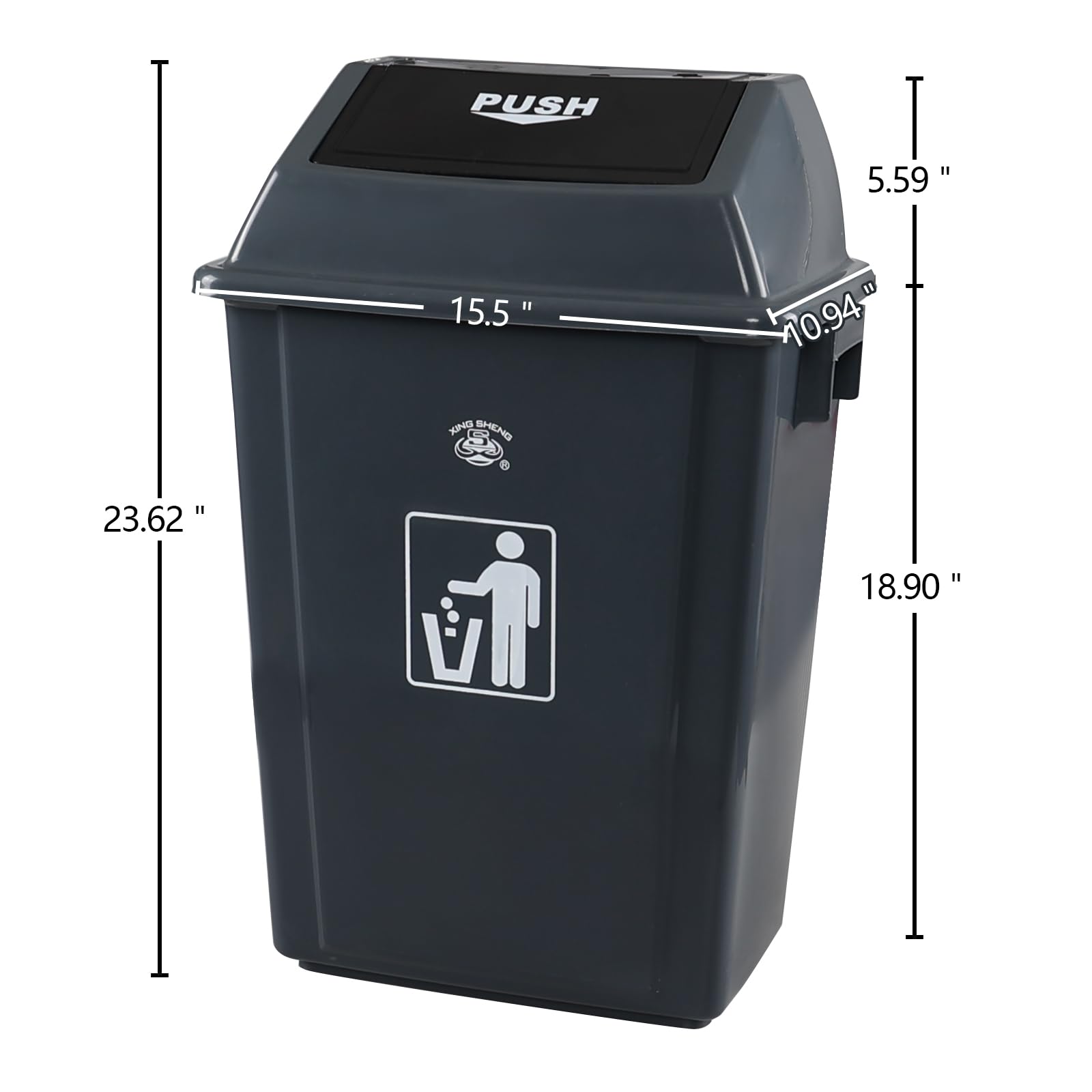 13 Gallon Swing Top Trash Can (4 Count)