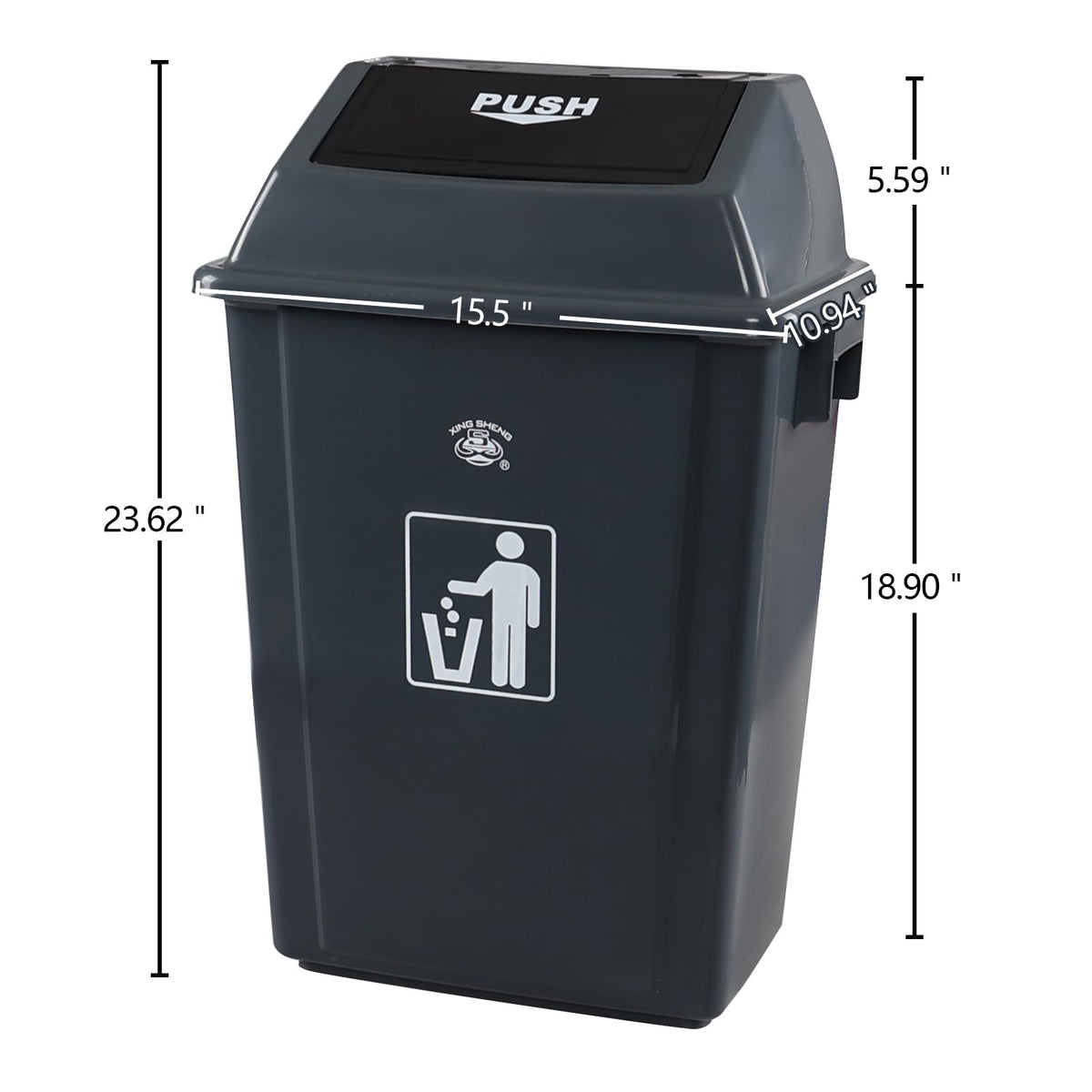 13 Gallon Swing Top Trash Can (4 Count)
