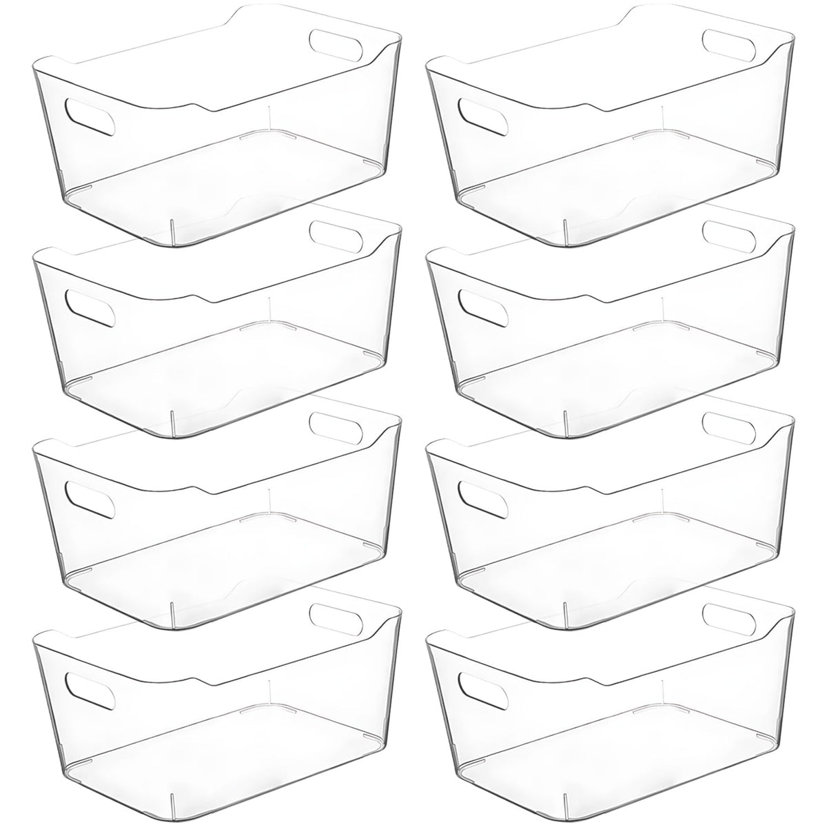Clear Extra Large Plastic Storage Bins (8 Count)