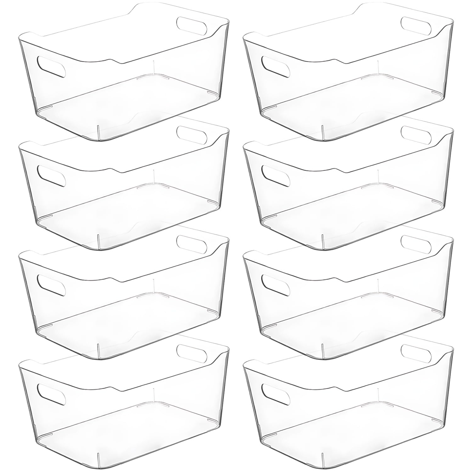 Clear Extra Large Plastic Storage Bins (8 Count)