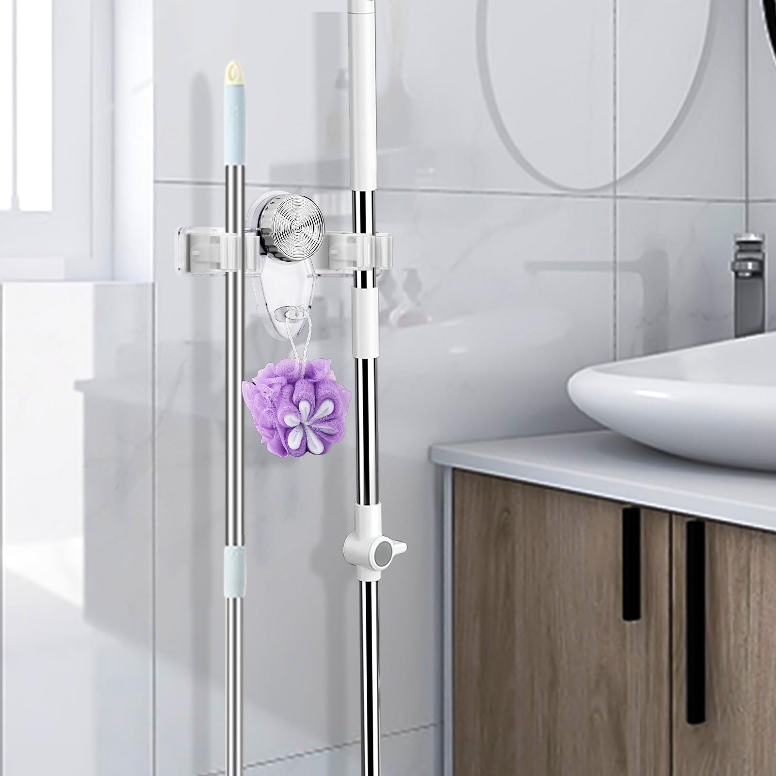 2 Pack Broom Holder Mop Hanger (2 Count)