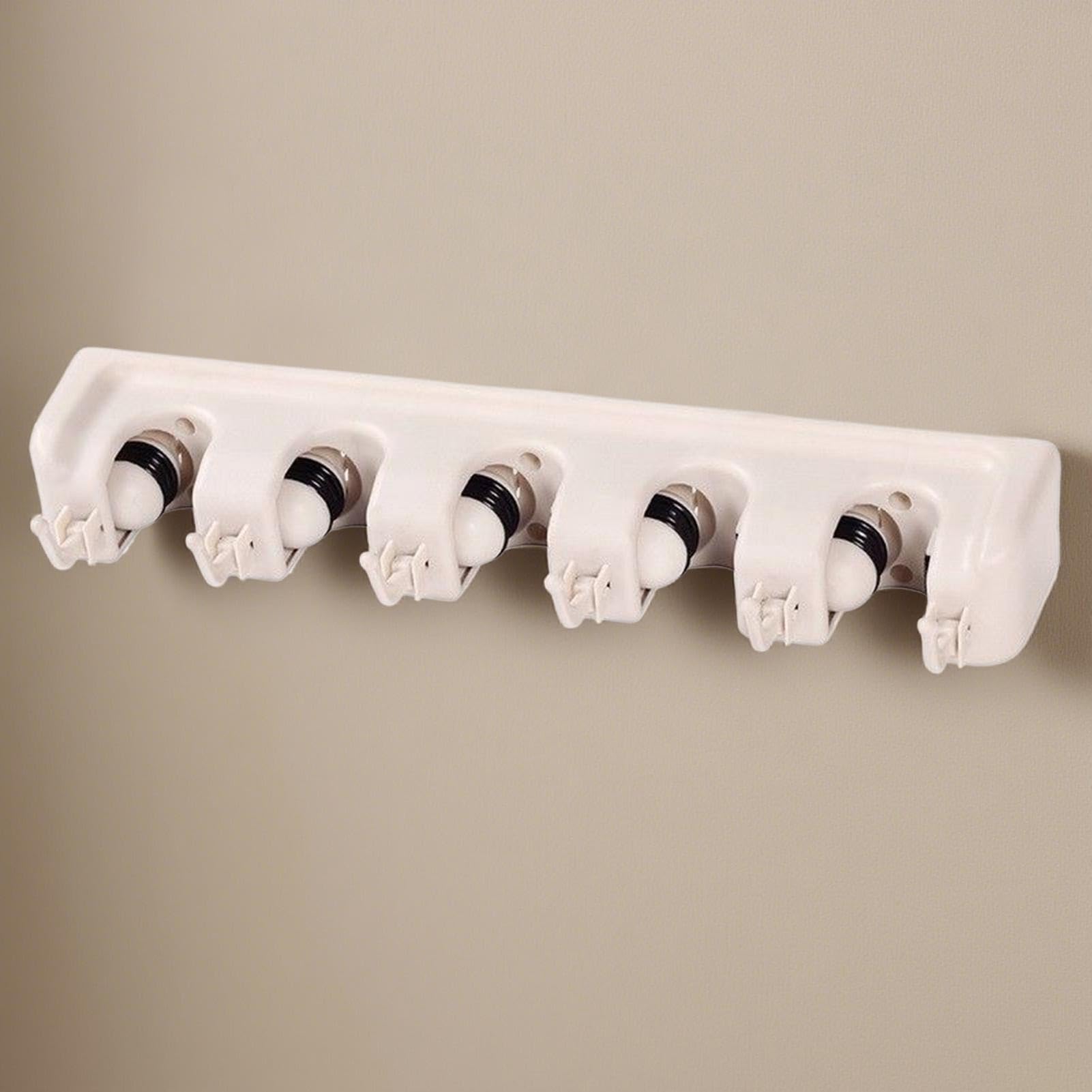 Mop Holder Wall Mount 5 Slots Heavy Duty Organizer