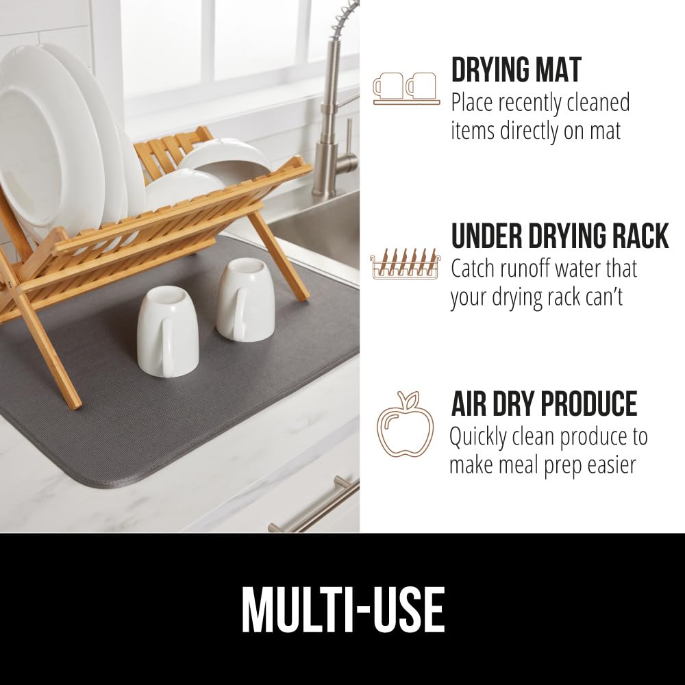 Ultra Water Absorbent Microfiber Dish Drying Mat (2 Count)
