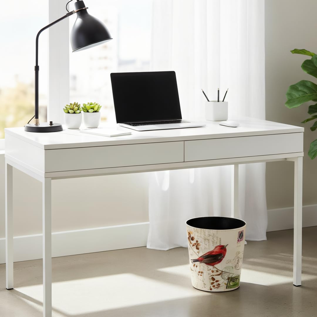 PU Leather Small Trash Can Wastebasket