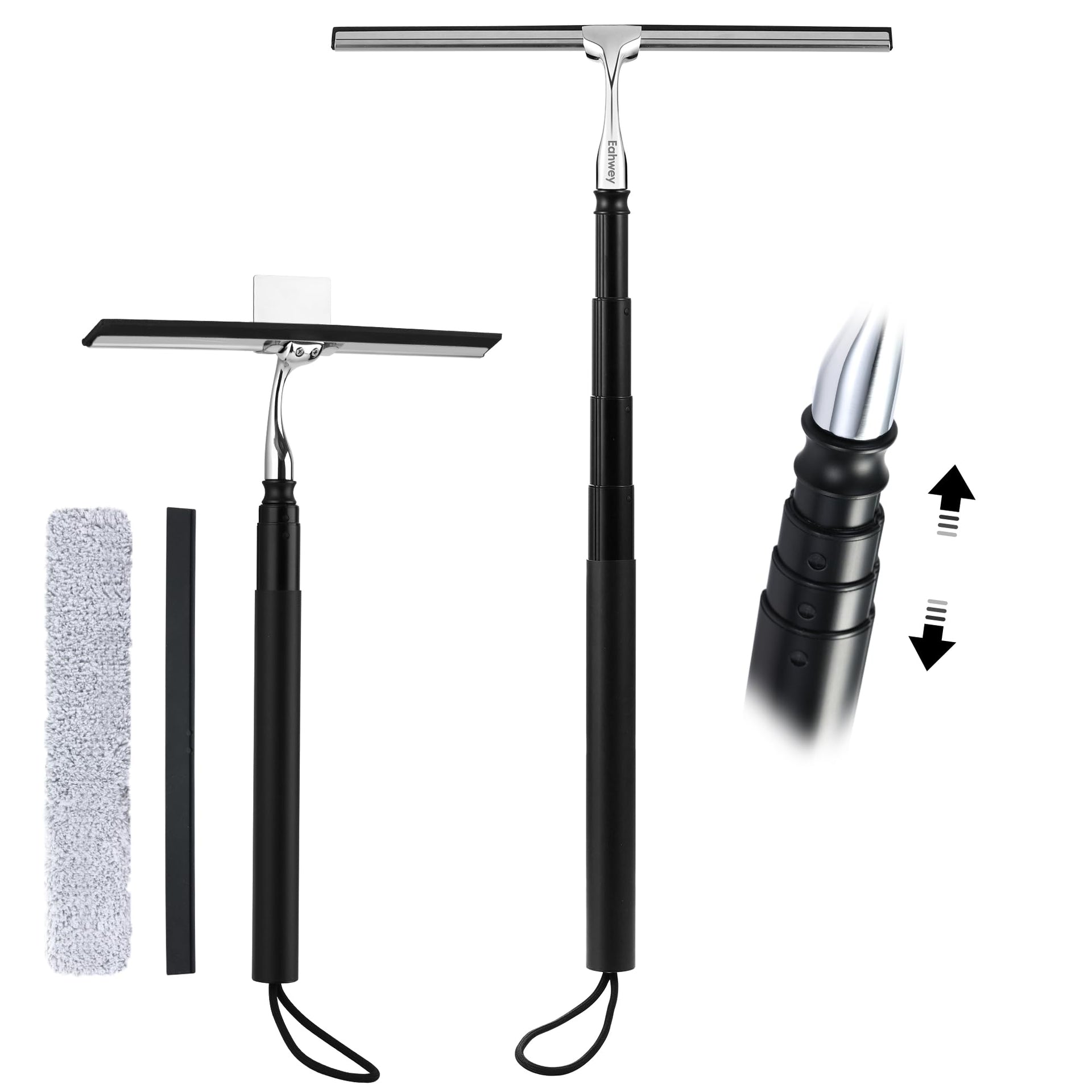 12 51’’ Telescopic Window Squeegee for High Windows